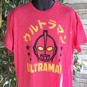 New ULTRAMAN Face Red Tee Sz Large